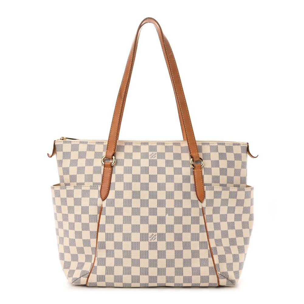 Auth Louis Vuitton Totally MM N5126 Damier Azur tote Bag